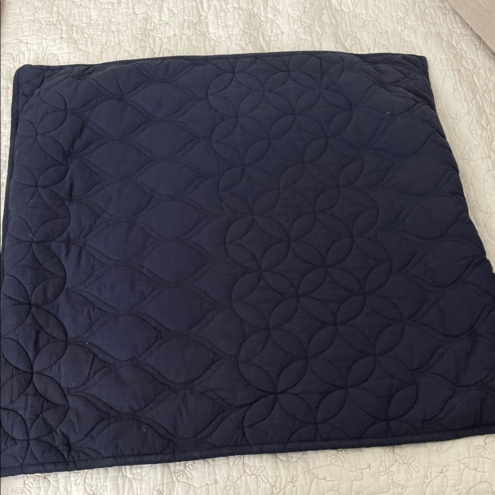 Three West Elm Quilted Euro Pillow Covers